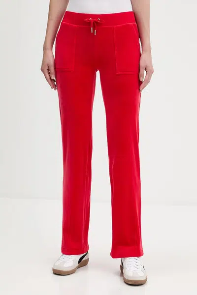 Tepláky Juicy Couture DEL RAY POCKETED PANT dámské, růžová barva, JCAP180