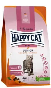 Happy Cat Junior Land Ente - Kachní 2 x 4 kg