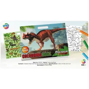 Kniha omaľovánok Dino so samolepkami