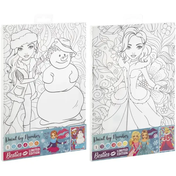 Maľovanie podľa čísel na plátno Besties