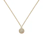 Daniel Wellington Štýlový pozlátený náhrdelník s trblietavou guličkou Pavé DW00400640