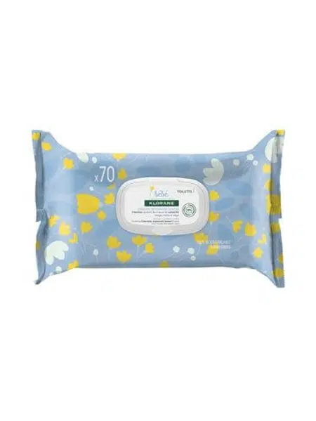 Klorane Jemné čistiace obrúsky pre deti od narodenia s nechtíkom (Gentle Cleansing Wipes) 70 ks