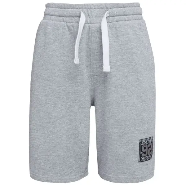 Lewro MERARI Chlapčenské úpletové šortky, sivá, veľkosť 164-170