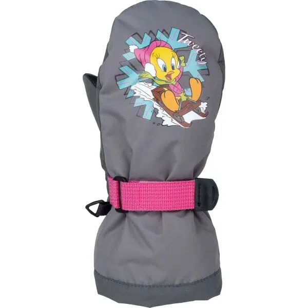 LOONEY TUNES LT_TWEETY-GLOVES Detské palčiaky, sivá, veľkosť 4-5Y