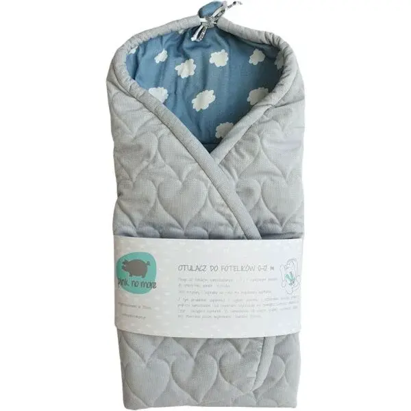 PINK NO MORE WRAP BLANKET Zavinovacia deka, sivá, veľkosť