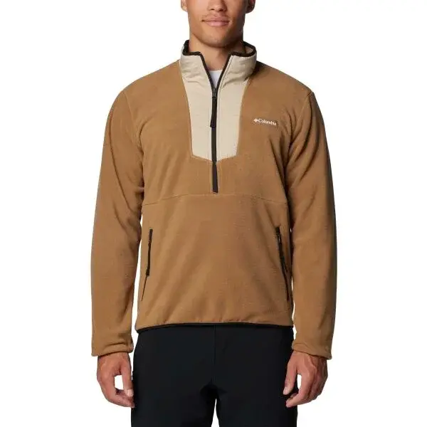 Columbia SEQUOIA GROVE HALF ZIP FLEECE Pánska flísová bunda, hnedá, veľkosť