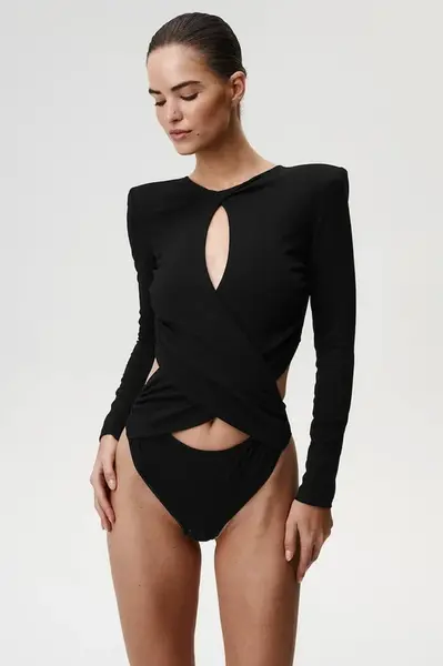 Body Undress Code Thong čierna farba, jednofarebné, 1008