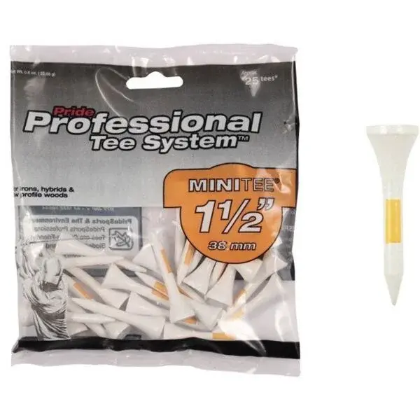 PRIDE SPORT RETAIL BAGS 1-1/2&quot; 25KS Golfové týčka, biela, veľkosť