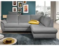 Rohová sedacia súprava Geneva, šedá látka, pravý roh%