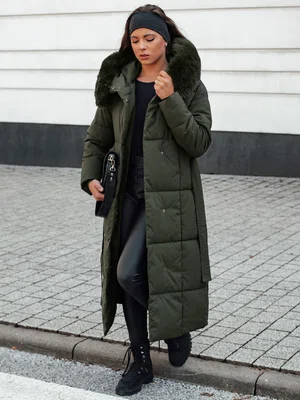 Kurtka damska pikowana GLAMWARM zielona Dstreet