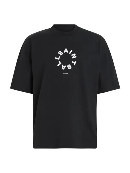 AllSaints Tričko 'TIERRA'  čierna / biela