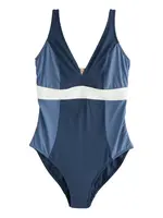 Next Jednodielne plavky  námornícka modrá / modrosivá / biela