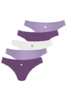 LASCANA Tangá  fialová / orgovánová / biela