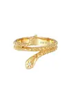 ELLI Prsteň 'Schlange'  zlatá / priehľadná