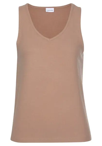 LASCANA Vyšívaný top  telová