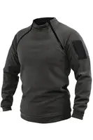 90777 Dewberry Mens Fleece with Arm Pocket-Smoked