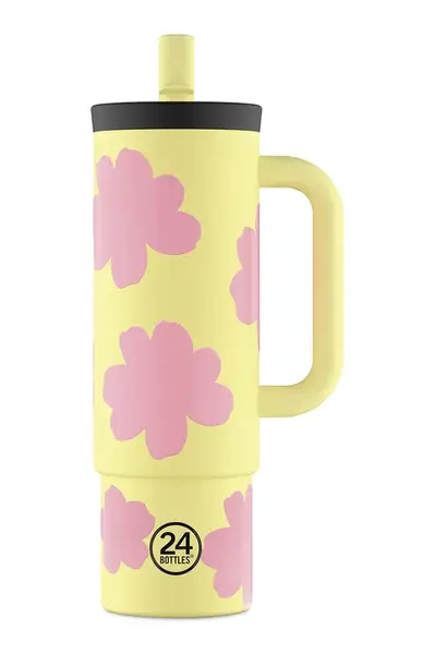 Termohrnek 24bottles Straw 800ml Yellow žlutá barva, Straw.800.Yellow