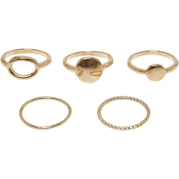Prsteny 5-Pack - zlaté barvy