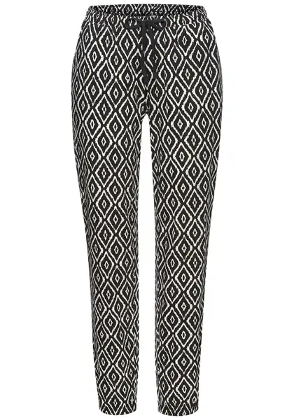 VIVANCE Pyžamové nohavice 'Dreams'  čierna / biela