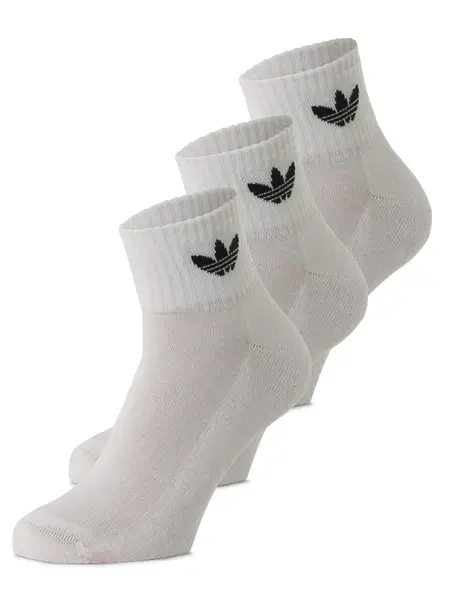 ADIDAS ORIGINALS Ponožky 'Mid Crew 3 Pairs'  čierna / biela