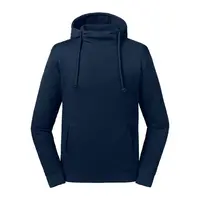 Granatowa bluza unisex Pure Organic High Collar Hooded Sweat Russell