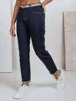 Dámské mom fit džíny granátové