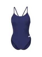 ARENA Jednodielne plavky 'LACE BACK SOLID'  tmavomodrá / biela