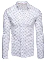 Koszula męska casualowa biała w strzałki Dstreet