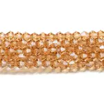 Transparent Electroplate Glass Beads Strands