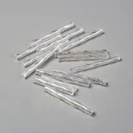 Transparent Colours Rainbow Glass Twist Bugle Beads