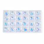 96Pcs Electroplated K9 Glass Pendants