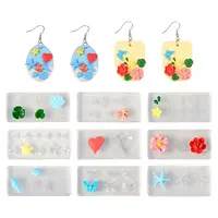 9Pcs 9 Style Nail Art Ear Stud Decoration Silicone Molds