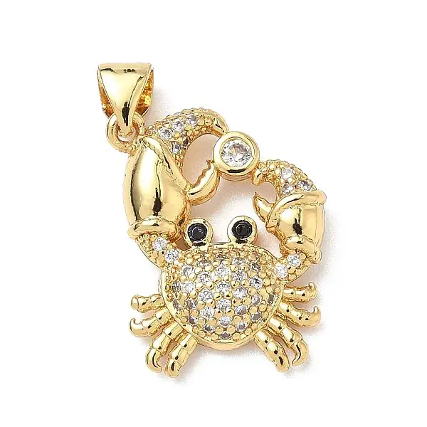 Brass Micro Pave Cubic Zirconia Pendants