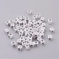 Letter A Cube Acrylic Beads