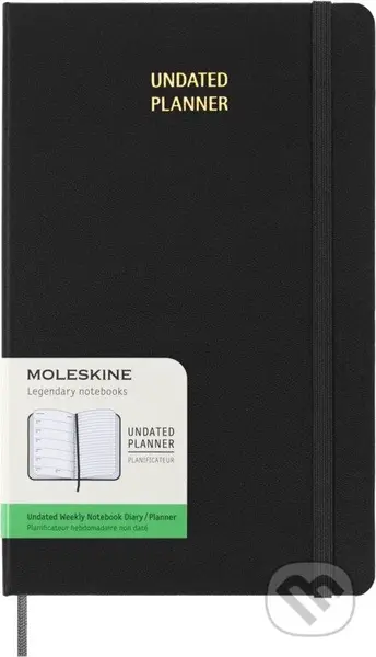 Moleskine – nedatovaný plánovací zápisník (diár) - čierny