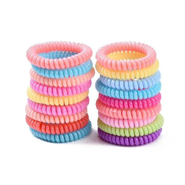 Plastic Telephone Cord Elastic Hair Ties