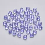 Transparent Spray Painted Glass Beads
