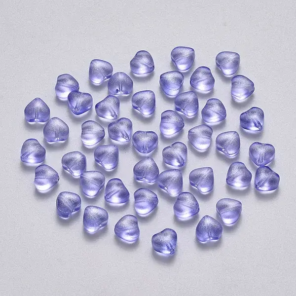 Transparent Spray Painted Glass Beads