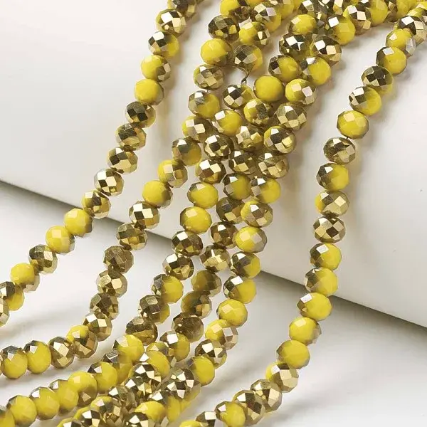 Electroplate Opaque Glass Beads Strands