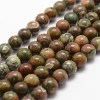 Natural Rhyolite Jasper Bead Strands