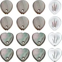 16Pcs 2 Styles Natural Black Lip Shell Charms