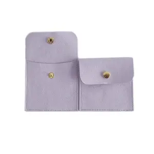 Velvet Jewelry Storage Pouches with Snap Button