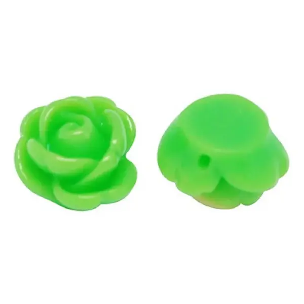 Opaque Rose Flower Resin Beads