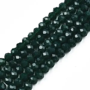 Opaque Solid Color Glass Beads Strands