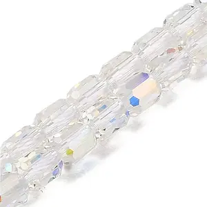 Electroplate Transparent Glass Beads Strands