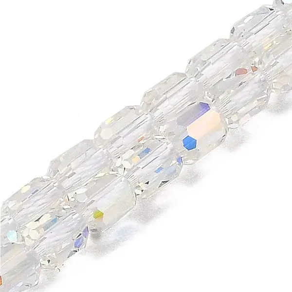 Electroplate Transparent Glass Beads Strands