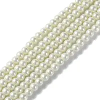 Eco-Friendly Dyed Glass Pearl Round Beads Strands