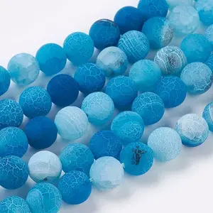 Natural Crackle Agate Beads Strands
