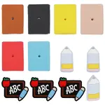 12Pcs 8 Styles Blackboard/Book/Pencil Shape Silicone Beads