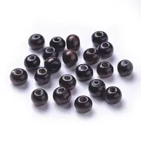 Dyed Natural Wood Beads
